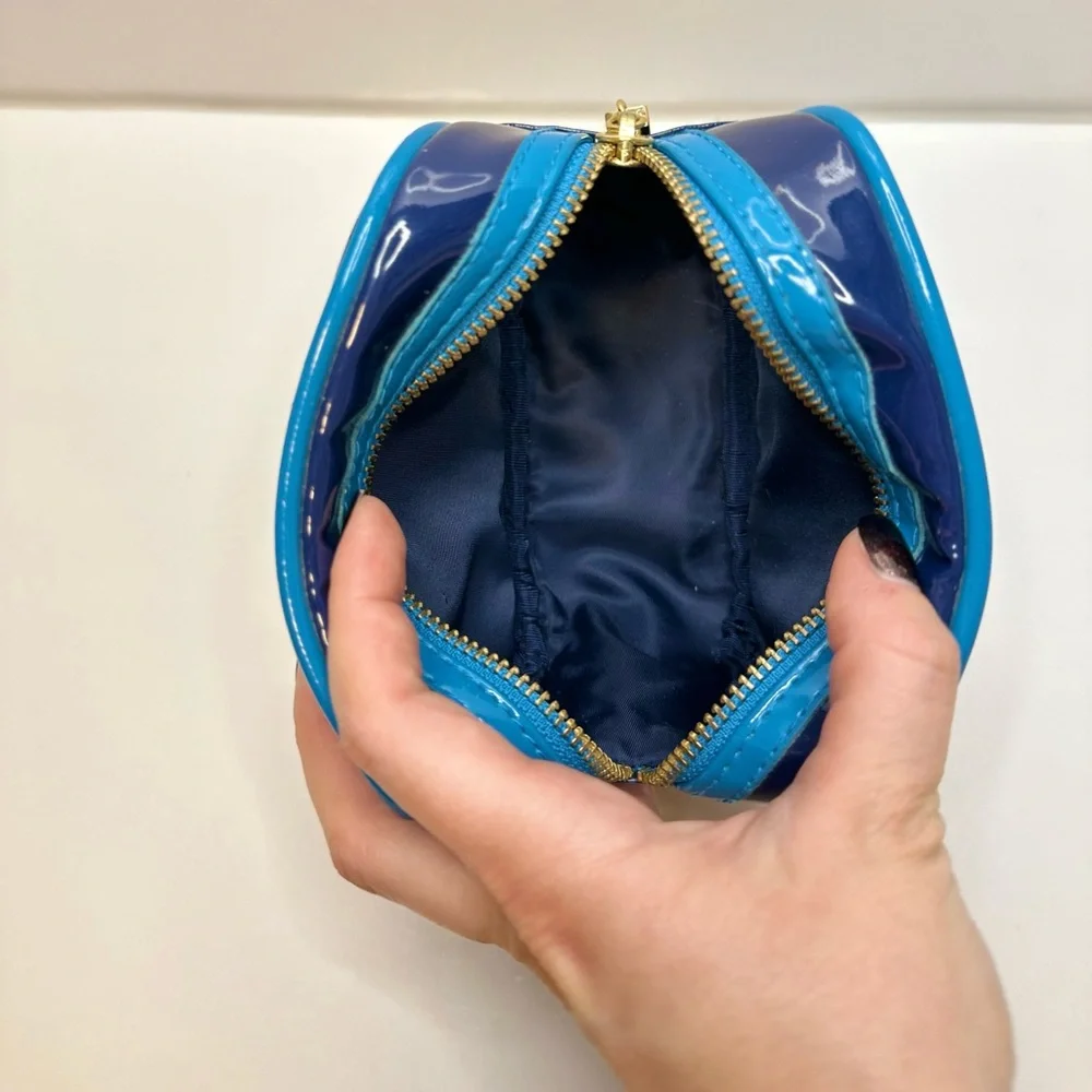 Tory Burch Cosmetic Bag – Blue Patent Leather - Picture 7 of 11